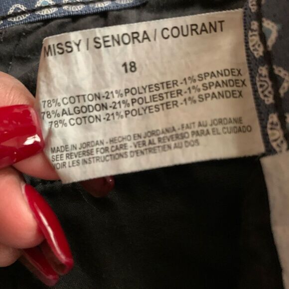 BANOLINO Dark Denim Capris‎ size 18 - Picture 8 of 10